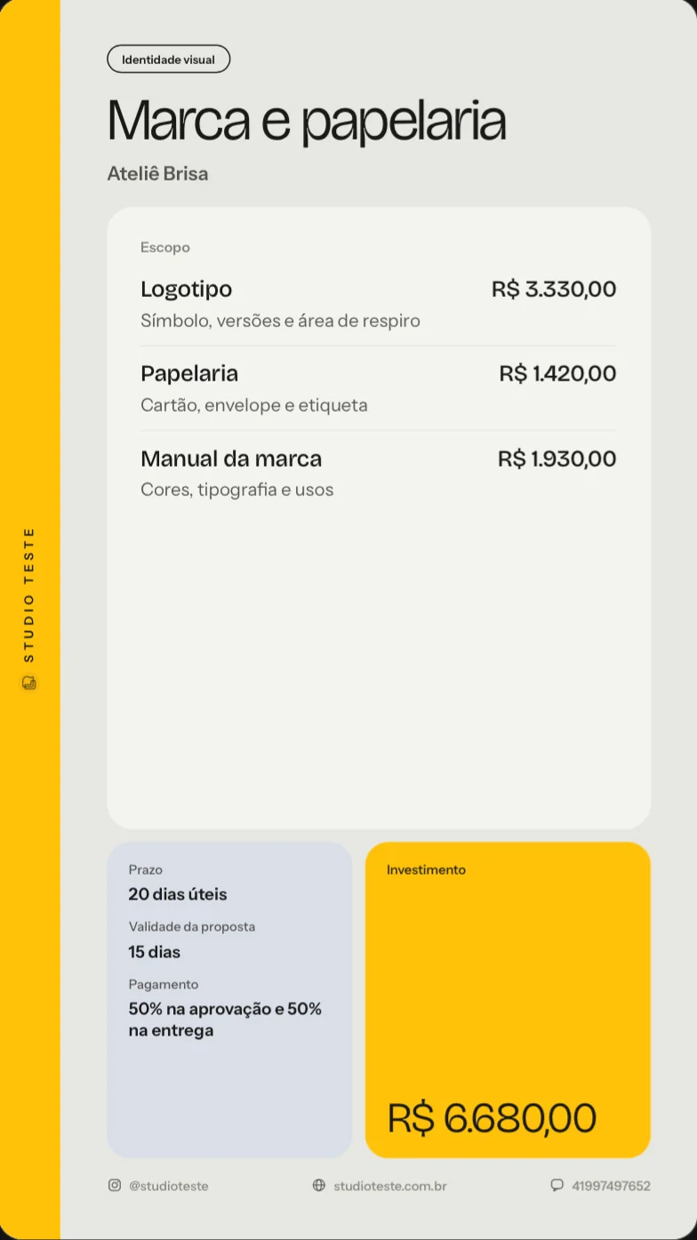 Proposta em PDF, formato 9:16